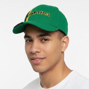 Jamaica Flag Green Baseball Cap Adjustable One Size